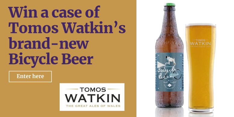 Win a case of Tomos Watkin's brand-new Bicycle Beer - Enter here