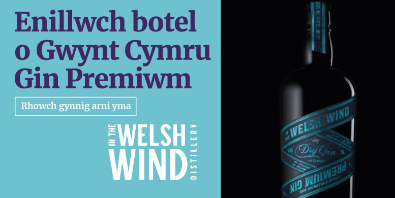 Enillwch botel o Gwynt Cymru Gin Premiwm - Rhowch gynnig arni yma